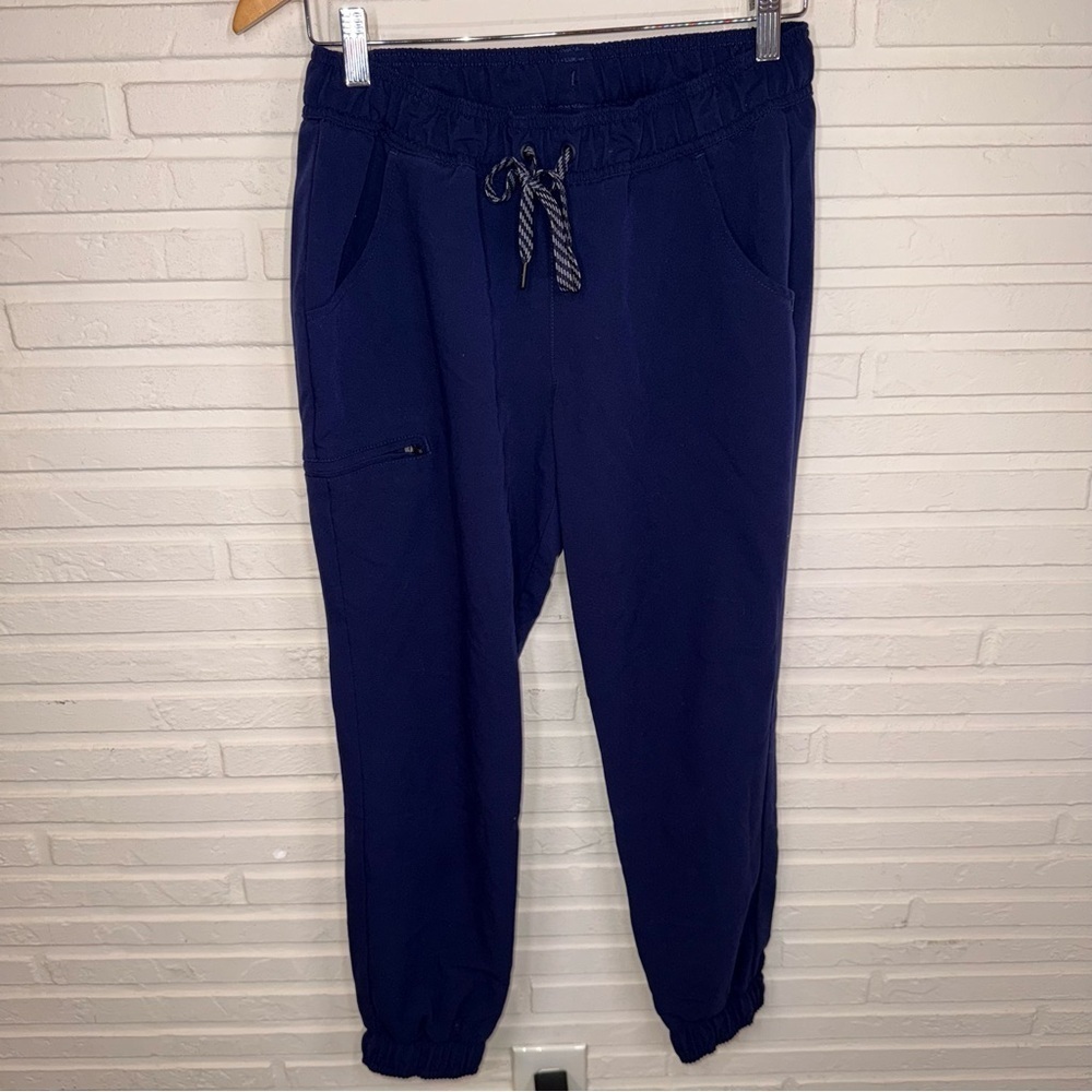 Jaanuu Navy Blue Jogger Scrub Bottoms, Women’s Size Small Petite
